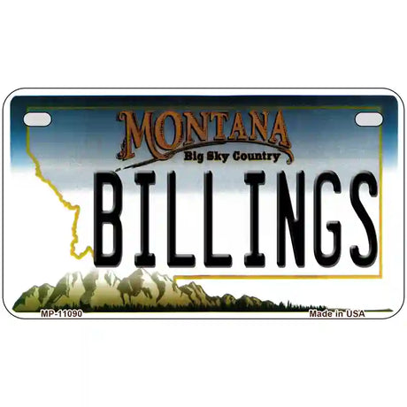 Billings Montana State Novelty License Plate 7" x 4" (MP)