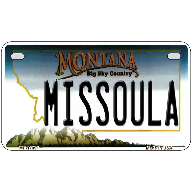 Missoula Montana State Novelty License Plate 7" x 4" (MP)