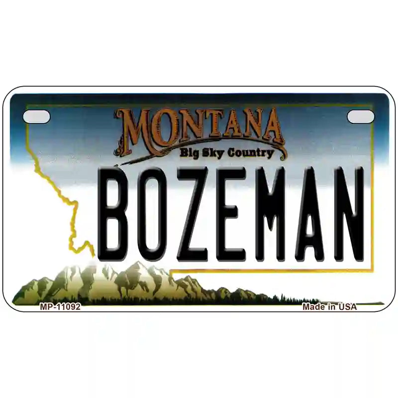 Bozeman Montana State Novelty License Plate 7" x 4" (MP)