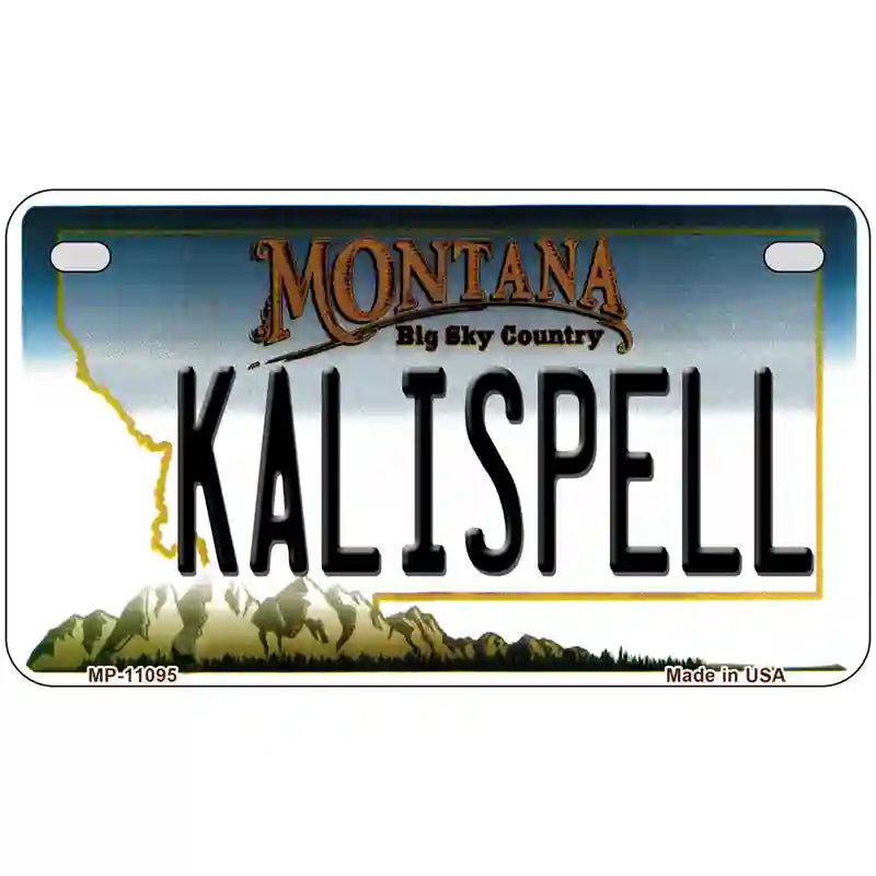 Kalispell Montana State Novelty License Plate 7" x 4" (MP)