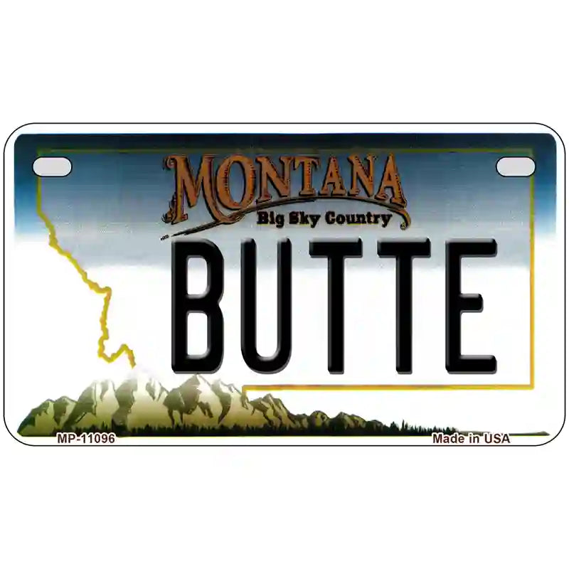 Butte Montana State Novelty License Plate 7" x 4" (MP)