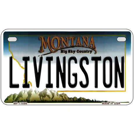 Livingston Montana State Novelty License Plate 7" x 4" (MP)