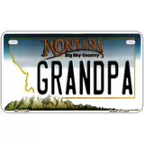 Grandpa Montana State Novelty License Plate 7" x 4" (MP)