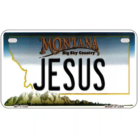 Jesus Montana State Novelty License Plate 7" x 4" (MP)