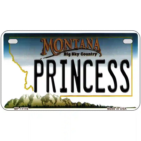 Princess Montana State Novelty License Plate 7" x 4" (MP)