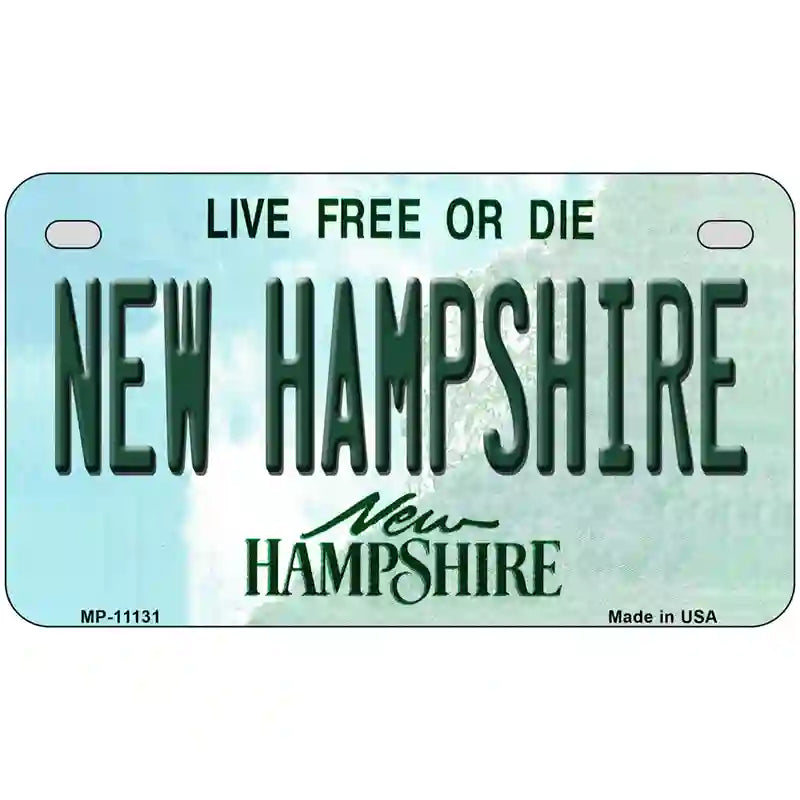 New Hampshire State License Plate 7" x 4" (MP)