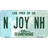 N Joy NH New Hampshire State License Plate 7" x 4" (MP)