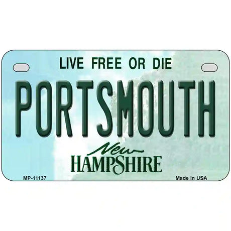 Portsmouth New Hampshire State License Plate 7" x 4" (MP)