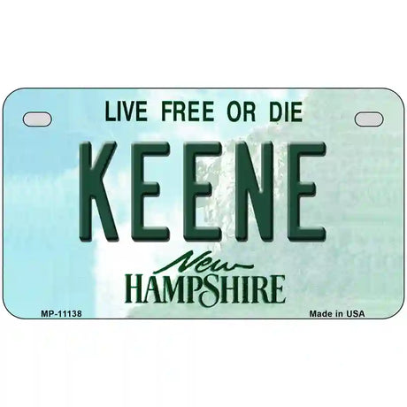 Keene New Hampshire State License Plate 7" x 4" (MP)