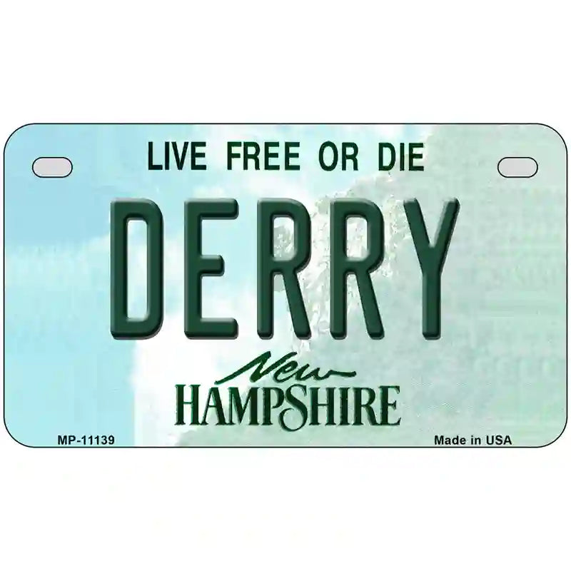 Derry New Hampshire State License Plate