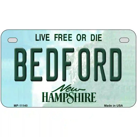 Bedford New Hampshire State License Plate 7" x 4" (MP)