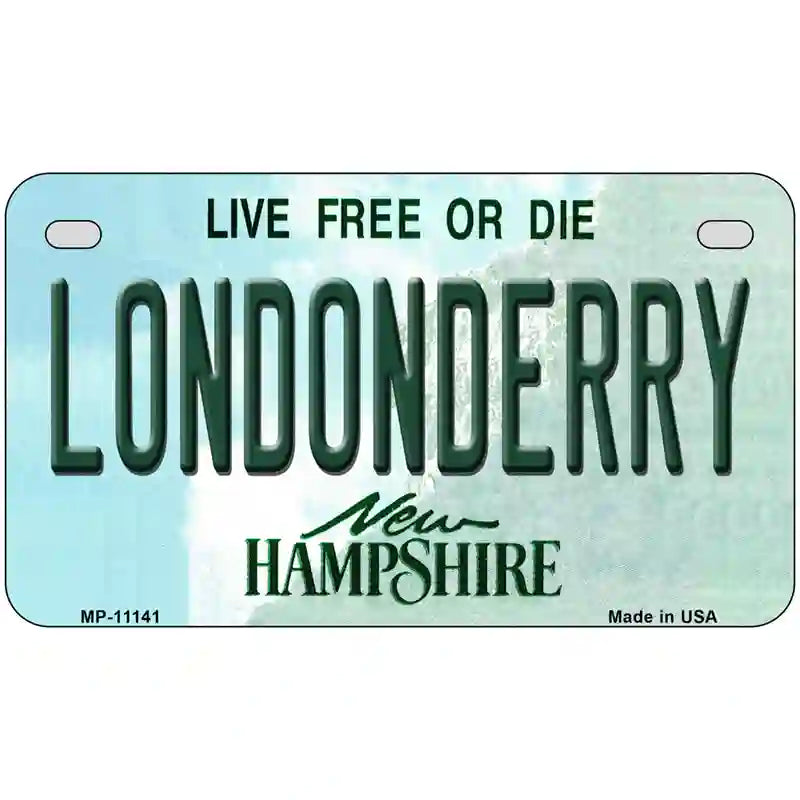 Londonderry New Hampshire State License Plate 7" x 4" (MP)