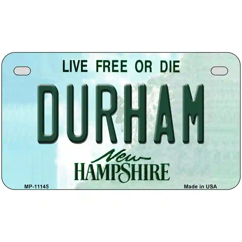 Durham New Hampshire State License Plate 7" x 4" (MP)