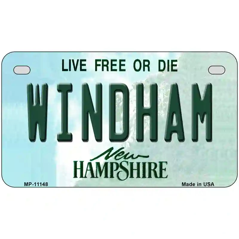 Windham New Hampshire State License Plate 7" x 4" (MP)