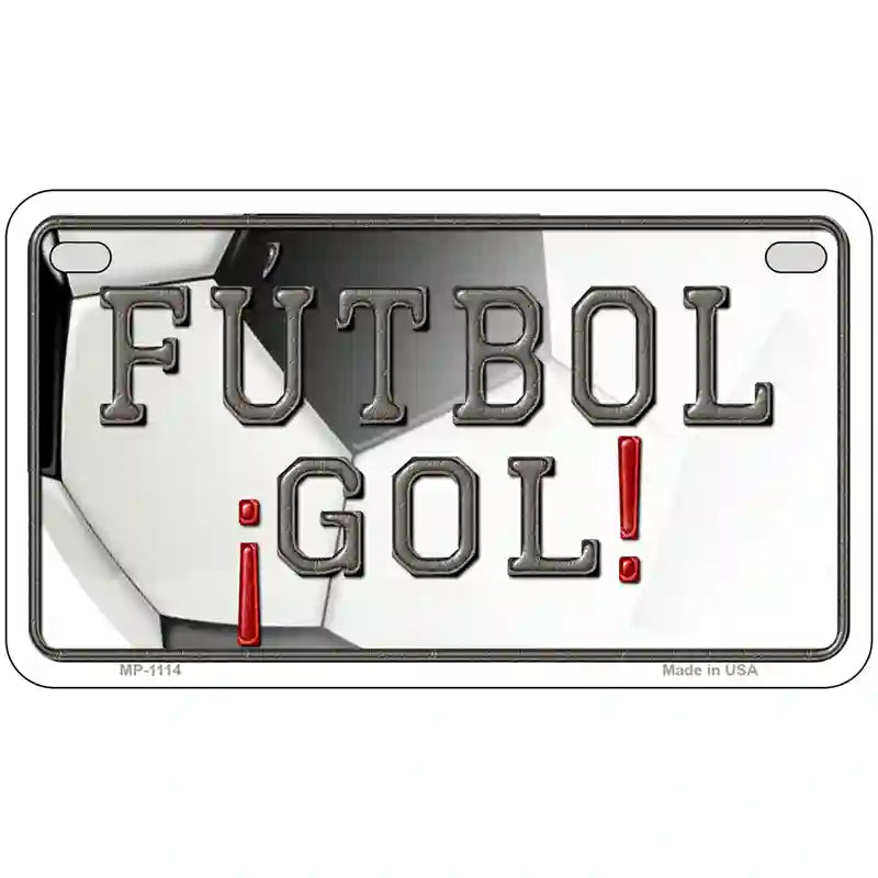 Futbol Gol Novelty Metal License Plate 7" x 4" (MP)