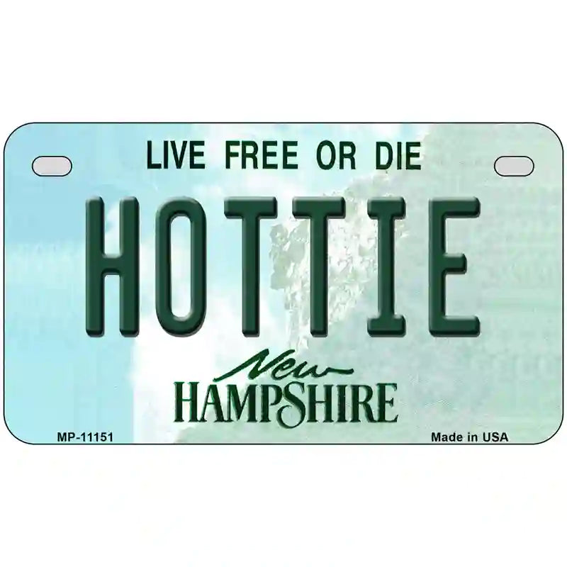 Hottie New Hampshire State License Plate 7" x 4" (MP)