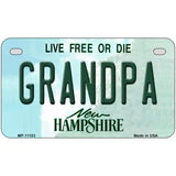 Grandpa New Hampshire State License Plate 7" x 4" (MP)