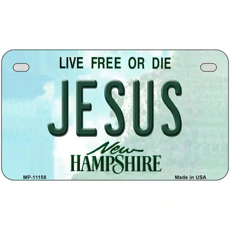 Jesus New Hampshire State License Plate 7" x 4" (MP)