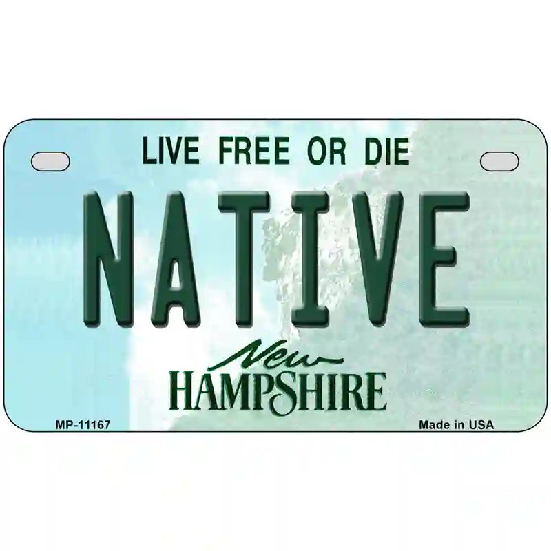 Native New Hampshire State License Plate 7" x 4" (MP)