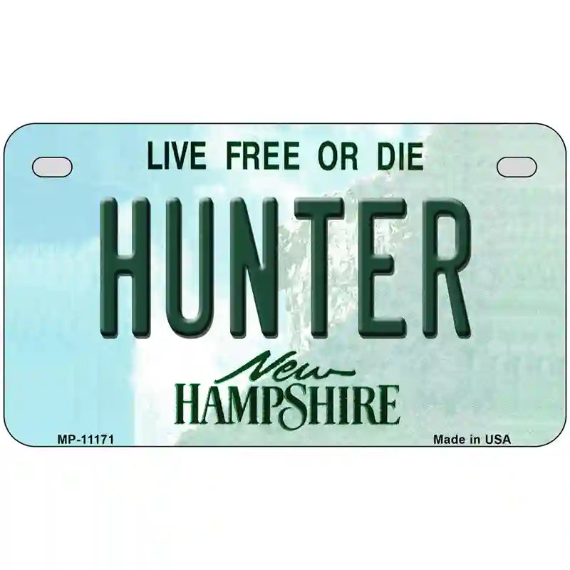 Hunter New Hampshire State License Plate 7" x 4" (MP)