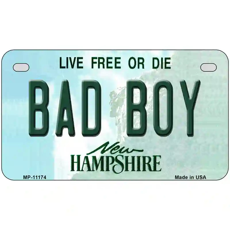 Bad Boy New Hampshire State License Plate 7" x 4" (MP)