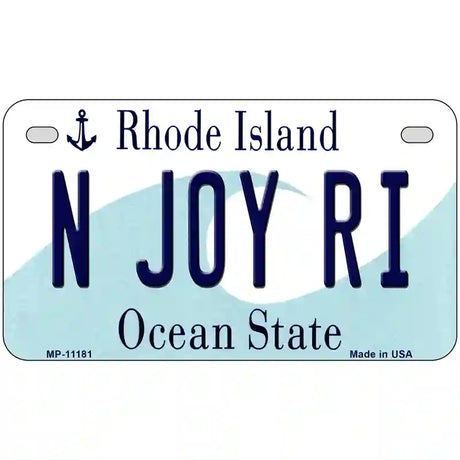 N Joy RI Rhode Island State License Plate Novelty License Plate 7" x 4" (MP)