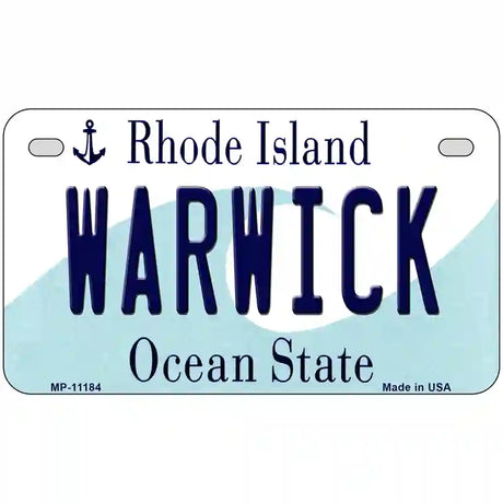 Warwick Rhode Island State License Plate Novelty License Plate 7" x 4" (MP)