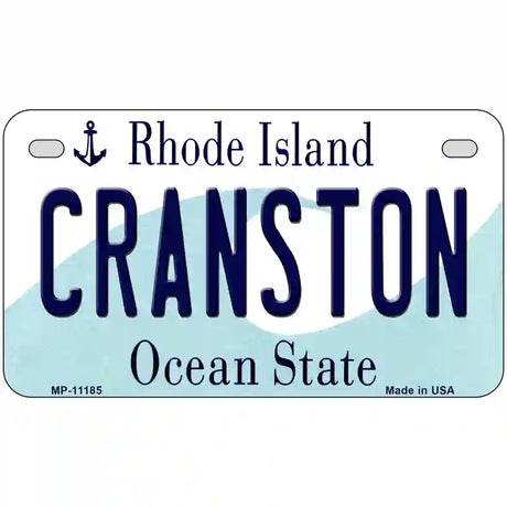 Cranston Rhode Island State License Plate Novelty License Plate 7" x 4" (MP)