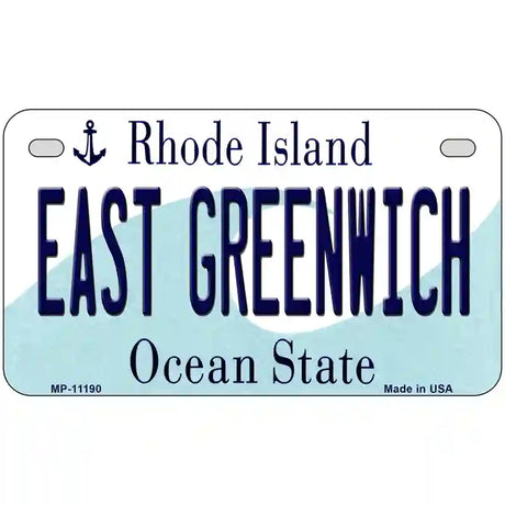 East Greenwich Rhode Island State License Plate Novelty License Plate 7" x 4" (MP)