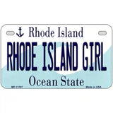 Rhode Island Girl Rhode Island State License Plate Novelty License Plate 7" x 4" (MP)