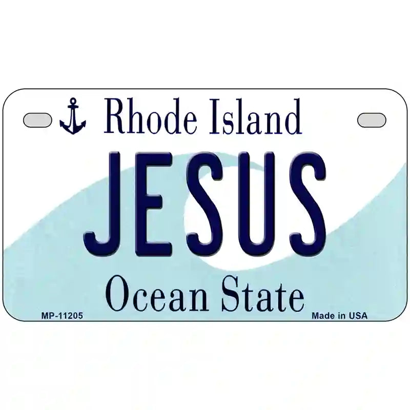 Jesus Rhode Island State License Plate Novelty License Plate 7" x 4" (MP)