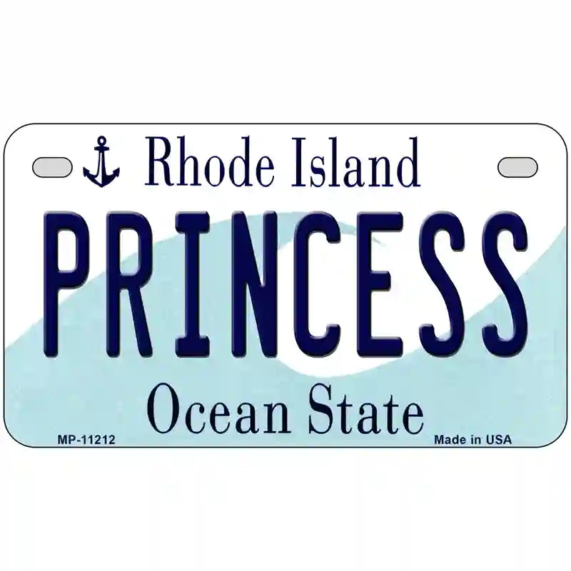 Princess Rhode Island State License Plate Novelty License Plate 7" x 4" (MP)