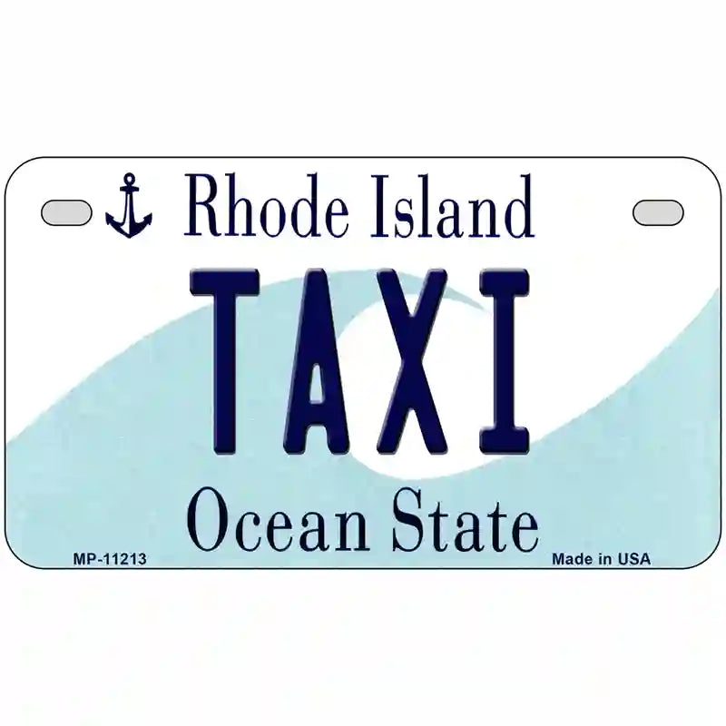 Taxi Rhode Island State License Plate Novelty License Plate 7" x 4" (MP)