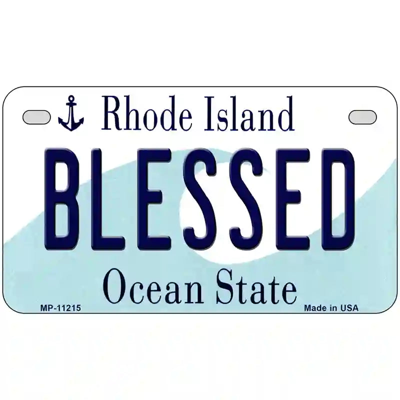 Blessed Rhode Island State License Plate Novelty License Plate 7" x 4" (MP)