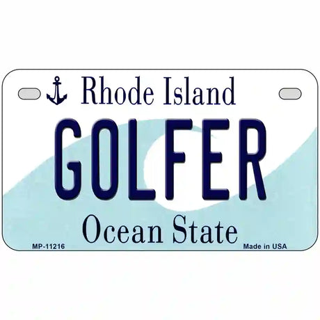 Golfer Rhode Island State License Plate Novelty License Plate 7" x 4" (MP)