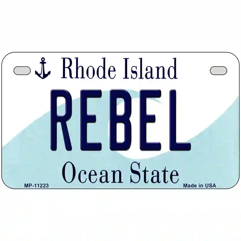 Rebel Rhode Island State License Plate Novelty License Plate 7" x 4" (MP)