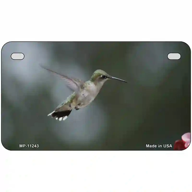 Hummingbird In Flight Novelty Metal License Plate 7" x 4" (MP)