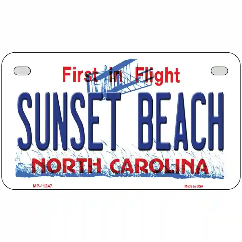 Sunset Beach North Carolina State Novelty Metal License Plate 7" x 4" (MP)