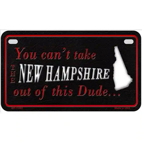 New Hampshire Dude Novelty Metal License Plate 7" x 4" (MP)