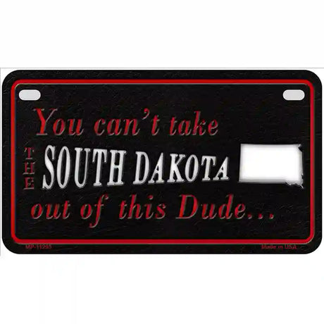 South Dakota Dude Novelty Metal License Plate 7" x 4" (MP)