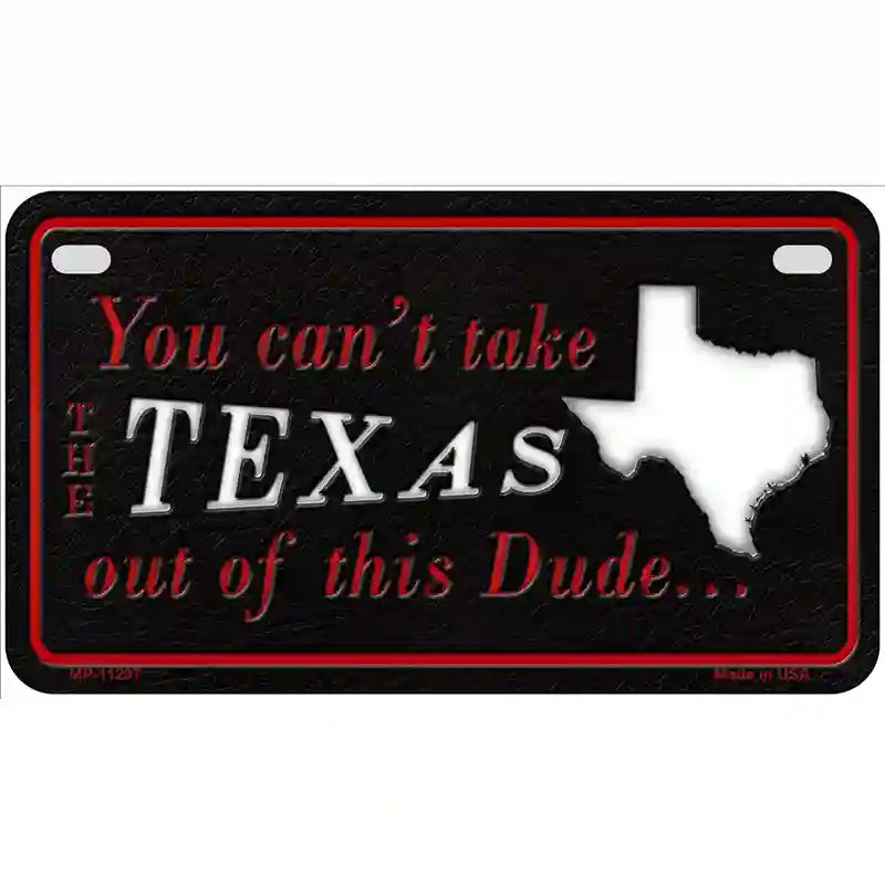 Texas Dude Novelty Metal License Plate 7" x 4" (MP)