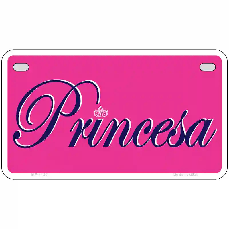 Princesa Novelty Metal License Plate 7" x 4" (MP)