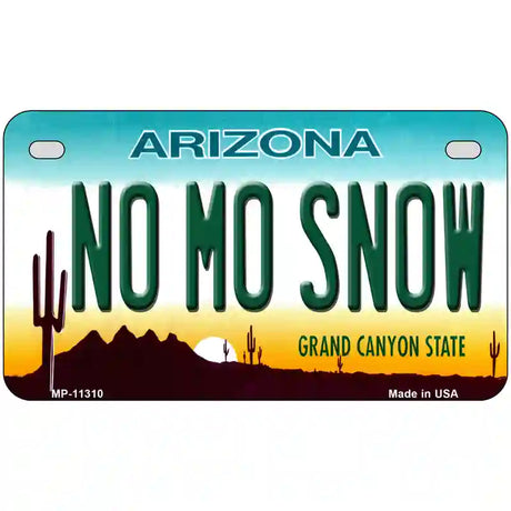 No Mo Snow Novelty License Plate 7" x 4" (MP)