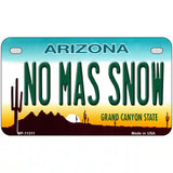 No Mas Snow Novelty License Plate 7" x 4" (MP)