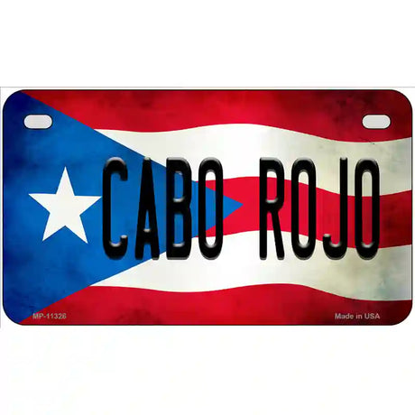 Cabo Rojo Puerto Rico Flag License Plate Metal Novelty 7" x 4" (MP)