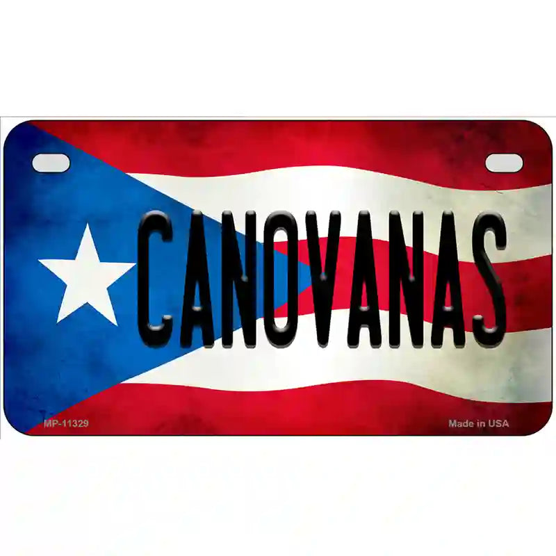 Canovanas Puerto Rico Flag License Plate Metal Novelty 7" x 4" (MP)