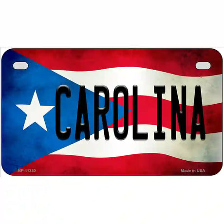 Carolina Puerto Rico Flag License Plate Metal Novelty 7" x 4" (MP)