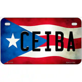 Ceiba Puerto Rico Flag License Plate Metal Novelty 7" x 4" (MP)