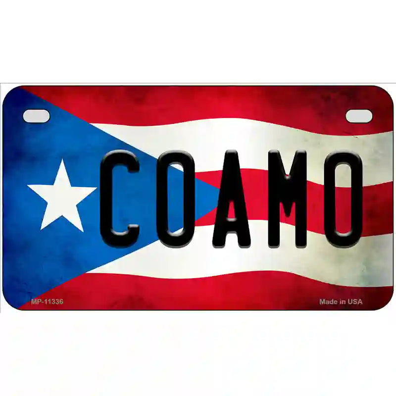 Coamo Puerto Rico Flag License Plate Metal Novelty 7" x 4" (MP)