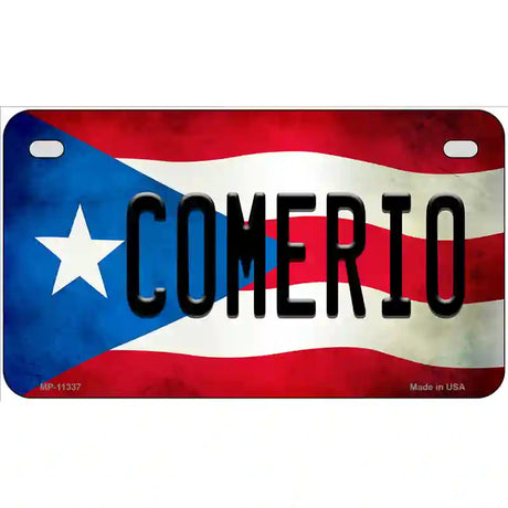 Comerio Puerto Rico Flag License Plate Metal Novelty 7" x 4" (MP)